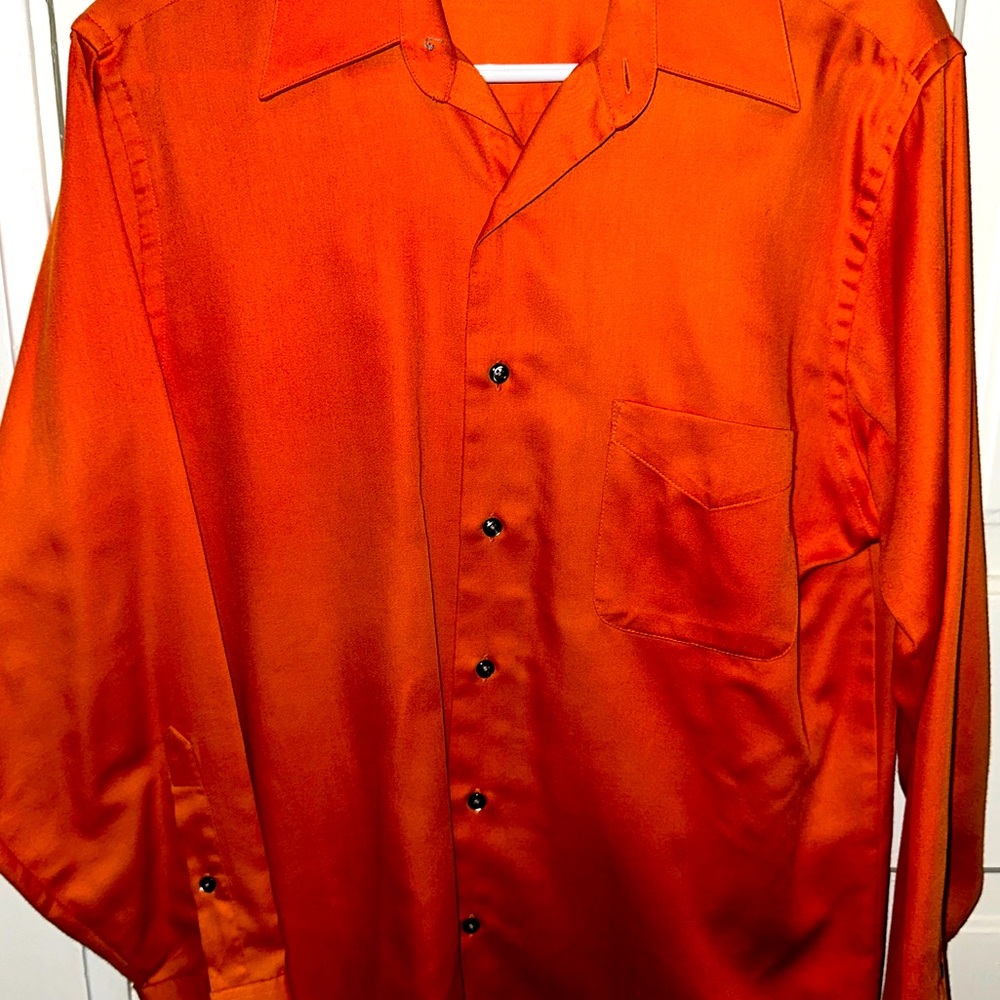 Men’s Medium Bright Orange Dress Shirt